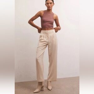 NEW Z SUPPLY Lucy Twill Pant in Ivory Ecru Size Medium $125
